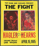 HAGLER, MARVELOUS MARVIN-THOMAS HEARNS SIGNED POSTER (1985-SIGNED BY HAGLER-PSA/DNA)