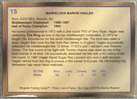 HAGLER, MARVIN SIGNED HALL OF FAME BOXING CARD