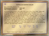 HAGLER, MARVIN SIGNED HALL OF FAME BOXING CARD