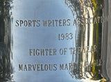 HAGLER, MARVELOUS MARVIN ORIGINAL SPORTS WRITERS FIGHTER OF THE YEAR LOVING CUP AWARD (1983-MARVIN HAGLER COLLECTION)