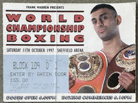 HAMED, PRINCE NASEEM-JOSE BADILLO ON SITE STUBLESS TICKET (1997)