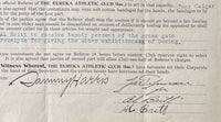 TIPMAN, JOE SIGNED FIGHT CONTRACT (1916-AL BRITT-KID WHITTEN FIGHT)