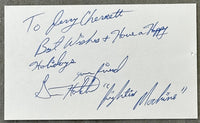HATCHER, GENE SIGNED & INSCRIBED INDEX CARD
