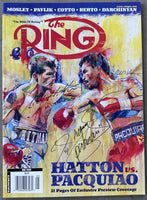 PACQUIAO, MANNY & RICKY HATTON SIGNED RING MAGAZINE (2009-JSA)