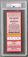 HEARNS, TOMMY "HITMAN"-ROBERTO DURAN ON SITE FULL TICKET (1984-PSA/DNA VG-EX 4)