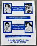 HEARNS, THOMAS-ANGEL ESPADA OFFICIAL PROGRAM (1980)