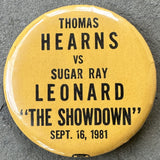 LEONARD, SUGAR RAY-THOMAS HEARNS I SOUVENIR PIN (1981)