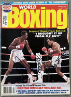 LEONARD, SUGAR RAY-THOMAS HEARNS I SIGNED WORLD BOXING MAGAZINE (1982-JSA)