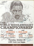 HEARNS, THOMAS "HITMAN"-JUAN ROLDAN ORIGINAL SIGNED POSTER (1987-JSA)