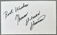 HEARNS, THOMAS "HITMAN" SIGNED INDEX CARD