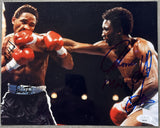 HEARNS, THOMAS "HITMAN"-WILFRED BENITEZ SIGNED PHOTO (JSA)