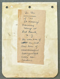 HEENEY, TOM INK SIGNED ALBUM PAGE
