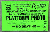 HOLMES, LARRY-DAVID BEY CREDENTIAL TICKET (1985)