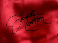 HOLMES, LARRY & KEN NORTON SIGNED BOXING TRUNKS