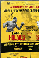 HOLMES, LARRY-LEON SPINKS SIGNED ON SITE POSTER (1981-SIGNED BY BOTH)