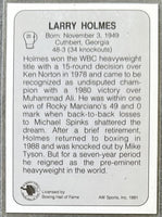 HOLMES, LARRY SIGNED AW BOXING HALL OF FAME CARD (1991)