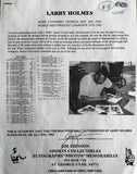 HOLMES, LARRY SIGNED BOXING GLOVE (STINSON LOA)