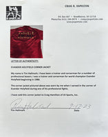 HOLYFIELD, EVANDER FIGHT WORN CORNER JACKET (1994-MOORER I FIGHT-HALLMARK LOA)