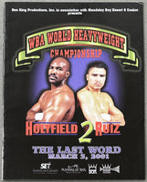 HOLYFIELD, EVANDER-JOHN RUIZ II OFFICIAL PROGRAM (2001)