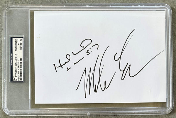 TYSON, MIKE & EVANDER HOLYFIELD CUT SIGNATURES (PSA/DNA)