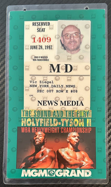 TYSON, MIKE-EVANDER HOLYFIELD II CREDENTIAL (1997)