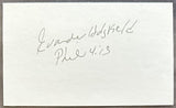 HOLYFIELD, EVANDER VINTAGE SIGNED INDEX CARD (PSA/DNA)