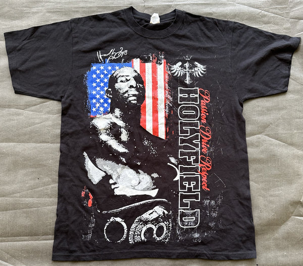 HOLYFIELD, EVANDER PERSONALLY OWNED TEE SHIRT (HOLYFIELD NEPHEW LOA)