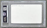 HOLYFIELD, EVANDER VINTAGE SIGNED INDEX CARD (PSA/DNA)