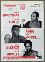 HONEYGHAN, LLOYD-MARIO ALMEDO OFFICIAL PROGRAM (1991)