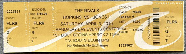 JONES, JR., ROY-BERNARD HOPKINS II ON SITE FULL TICKET (2010)