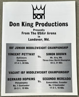 HOPKINS, BERNARD-SEGUNDO MERCADO OFFICIAL PROGRAM (1995)