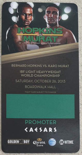 HOPKINS, BERNARD-KARO MURAT PROMOTER CREDENTIAL (2013)