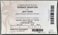 CRAWFORD, TERENCE-JEFF HORN ON SITE FULL TICKET (2018)