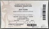 CRAWFORD, TERENCE-JEFF HORN ON SITE FULL TICKET (2018)