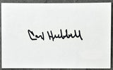 HUBBELL, CARL SIGNED INDEX CARD (JSA)