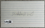 HUBBELL, CARL SIGNED INDEX CARD (JSA)