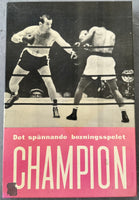 JOHANSSON, INGEMAR CHAMPION SWEDISH BOARD GAME (CIRCA 1959)
