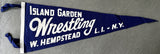 ISLAND GARDEN RARE WRESTLING PENNANT (CIRCA 1950'S-60'S)