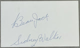 JACK, BEAU SIGNED & INSCRIBED INDEX CARD