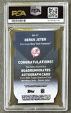 JETER, DEREK SIGNED 2022 STADIUM CLUB M/O CARD (PSA?DNA GEM MINT 10, AUTO 10)