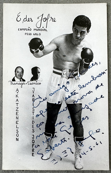 JOFRE, EDER RARE VINTAGE SIGNED PHOTO (1961 AS CHAMPION)