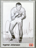 JOHANSSON, INGEMAR SIGNED 1991 AW BOXING HALL OF FAME BOXING CARD