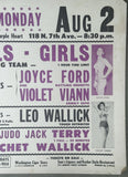 JOHNSON, LORRAINE & BETTY JO HAWKINS VS. JOYCE FORD & VIOLET VIANN ON SITE POSTER (1954)