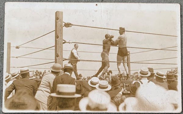 JOHNSON, JACK-JESS WILLARD REAL PHOTO POSTCARD (1915)