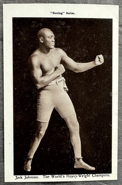 JOHNSON, JACK BOXING SERIES 1910 PHOTO POSTCARD
