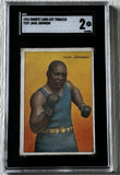 JOHNSON, JACK 1912 HONEST LONG CUT TOBACCO T227 TRADING CARD (SGC 2)