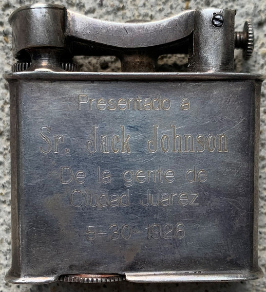 JOHNSON, JACK ORIGINAL PERSONAL LIGHTER (1926)