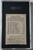 JOHNSON, JACK 1912 HONEST LONG CUT TOBACCO T227 TRADING CARD (SGC 2)