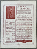 JOHNSON, JACK "DOWN IN MELODY LANE" RARE SHEET MUSIC (1911)