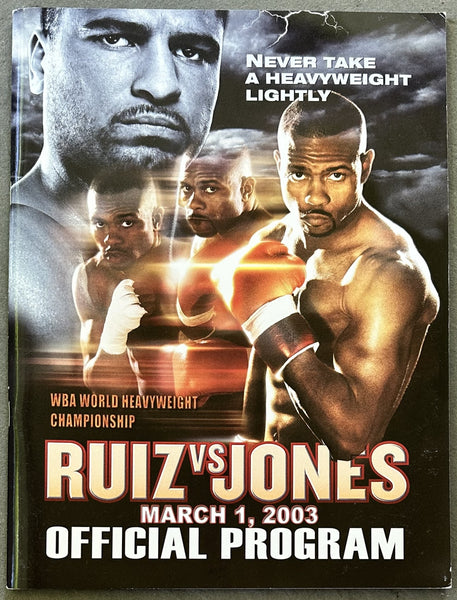 JONES, JR., ROY-JOHNNY RUIZ OFFICIAL PROGRAM (2003)